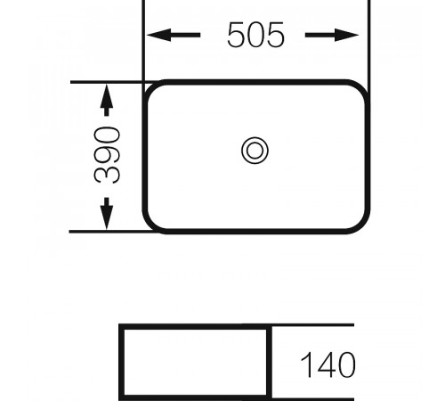 Раковина-чаша Grossman 50 GR-4043BW Белая Черная