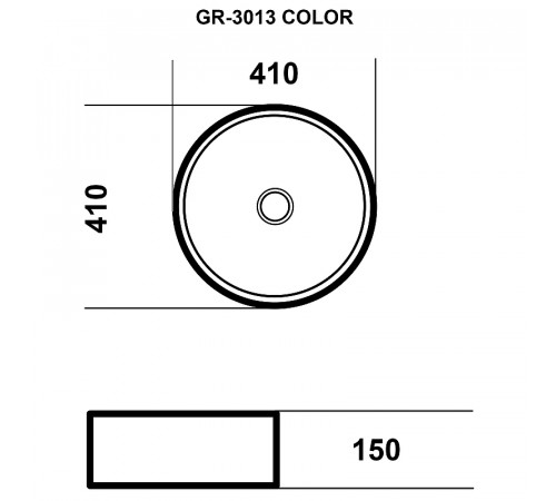 Раковина-чаша Grossman Color 41 GR-3013BRM Коричневая матовая