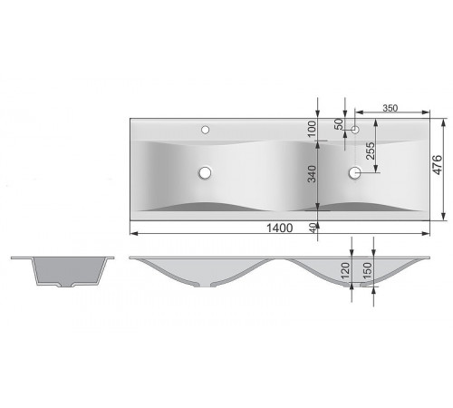 Раковина Velvex Pulsus 140 rkPUL.140-81 Белая