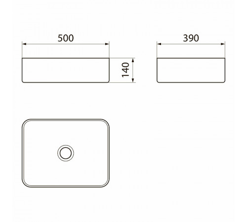 Раковина-чаша Point Меркурий 50 PN43832BM Черная матовая