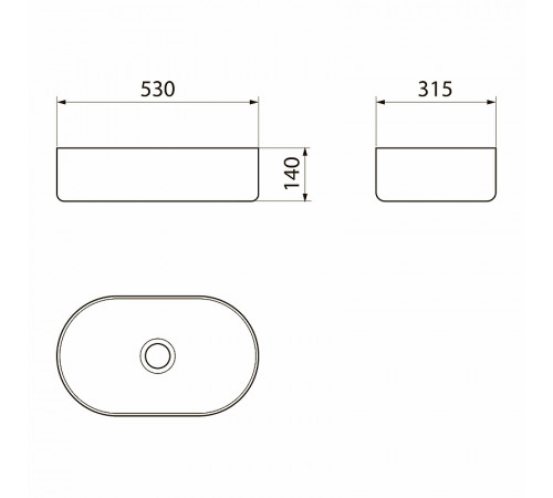 Раковина-чаша Point Виктория 53 PN43061 Белая