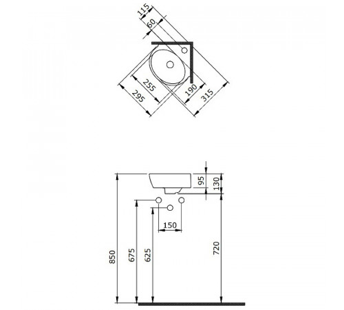 Раковина Berges Small 30 182011 Белая глянцевая