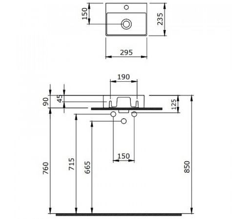 Раковина Berges Small 29 182012 Белая глянцевая