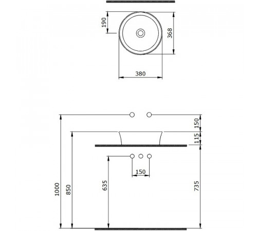 Раковина-чаша Berges Ego SL 38 181071 Жасмин матовый