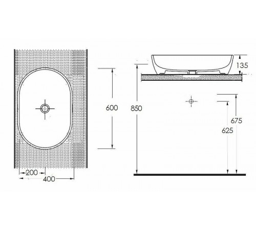 Раковина-чаша beWash Bogen 60 88601001 Белый глянец