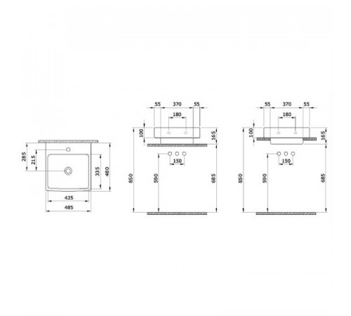 Раковина Bocchi Scala Arch 48 1076-019-0126 Красная глянцевая