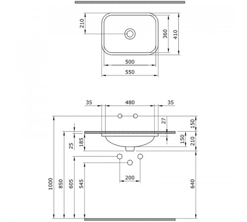 Раковина Bocchi Scala Arch 55 1006-012-0125 Оранжевая глянцевая