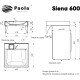 Раковина Paola Siena 60x60 на стиральную машину Белая глянцевая