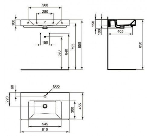 Раковина Ideal Standard Strada 80 K078801 Euro White