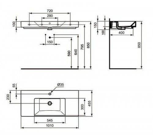 Раковина Ideal Standard Strada 100 K079001 Euro White