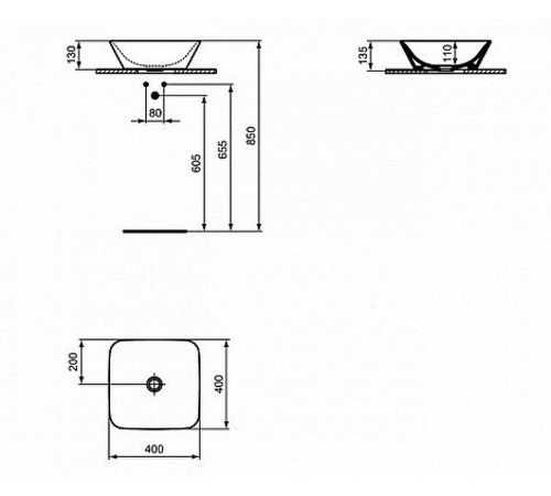 Раковина-чаша Ideal Standard Connect Air 40 E034701 Euro White