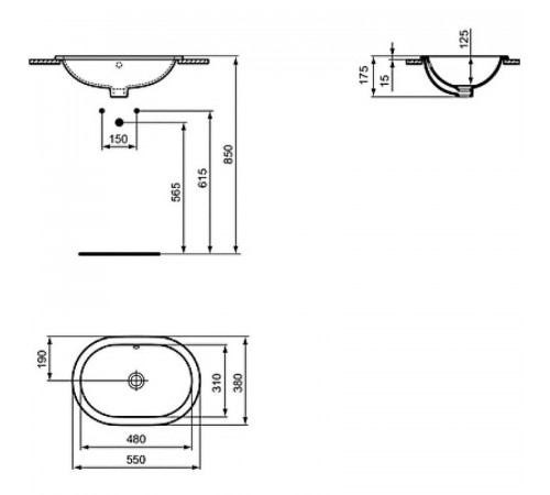 Раковина Ideal Standard Connect 55 E504701 Euro White