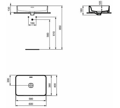 Раковина-чаша Ideal Standard Strada II Vessel 60 T299901 Euro White