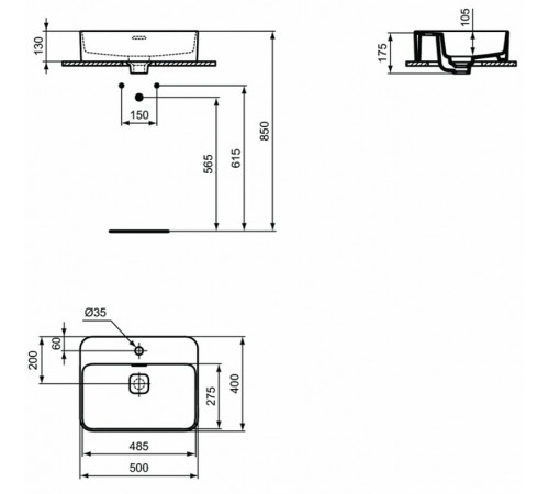 Раковина Ideal Standard Strada II Vessel 50 T296601 Euro White