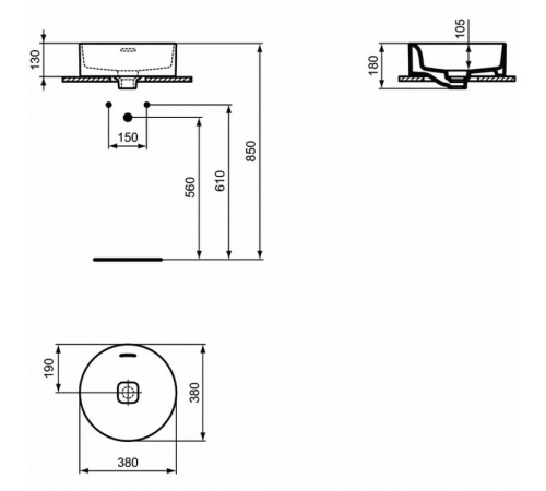 Раковина-чаша Ideal Standard Strada II Round Vessel 38 T292901 Euro White