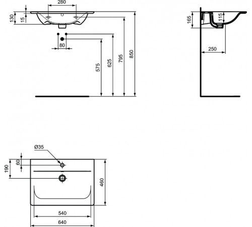 Раковина Ideal Standard Connect Air Vanity 64 E028901 Euro White