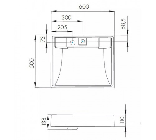 Раковина Aquaton Рейн 60 1A72103KRW010 Белая Раковина Aquaton Рейн 60 1A72103KRW010 Белая