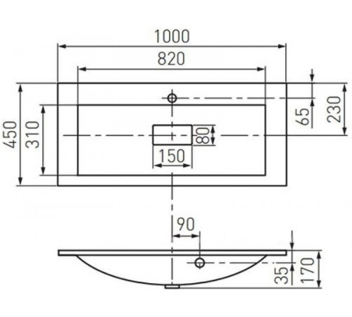 Раковина Aquaton Премьер М 100 1A70473KPR010 Белая