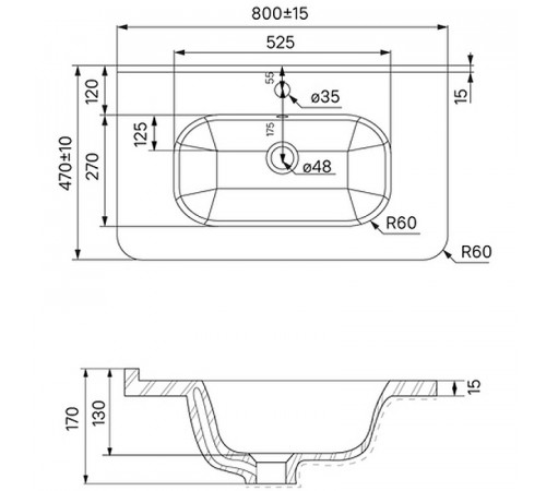 Раковина Iddis 80 0108000i28 Белая