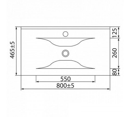 Раковина Iddis 80 0138000i28 Белая