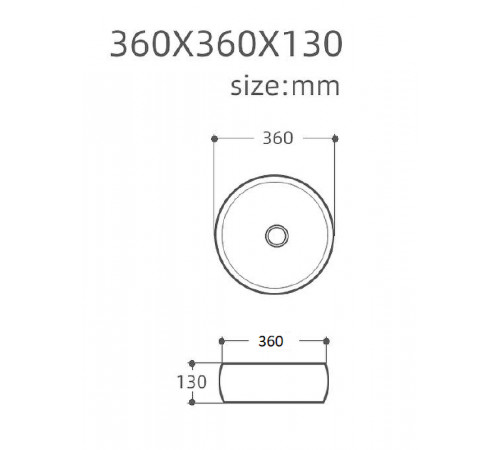 Раковина-чаша Aquanet Round-1-MB 36 273680 Черная матовая