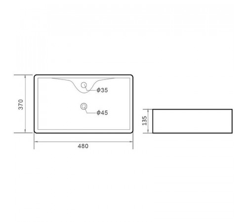 Раковина Orange 48 B01-475MB Черная матовая