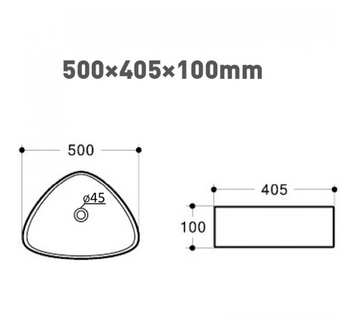 Раковина-чаша Orange 50 B07-500W Белая глянцевая