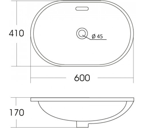 Раковина Orange 60 B05-600W Белая глянцевая