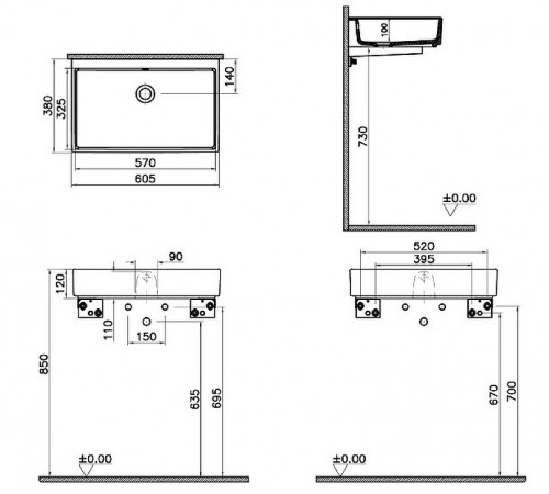 Раковина-чаша Vitra ArchiPlan 60 7404B003-0012 Белая