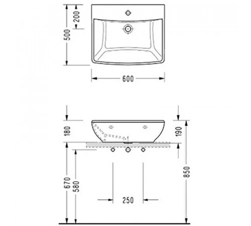 Раковина Serel 60 2045 Белая