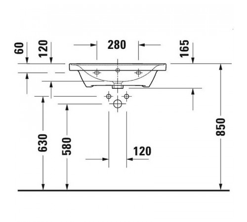 Раковина Duravit D-Neo 65 2367650000 Белая