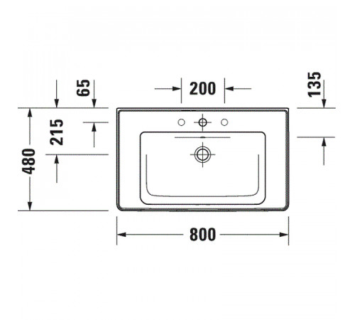 Раковина Duravit D-Neo 80 2367800000 Белая