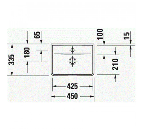 Раковина Duravit D-Neo 45 0738450041 Белая