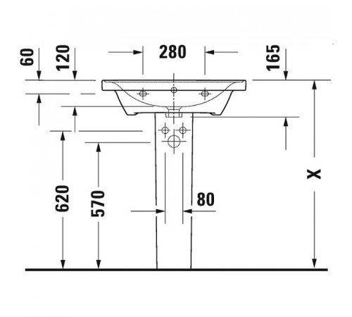 Раковина Duravit D-Neo 65 2367650000 Белая