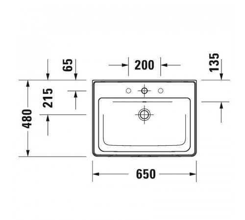 Раковина Duravit D-Neo 65 2367650000 Белая