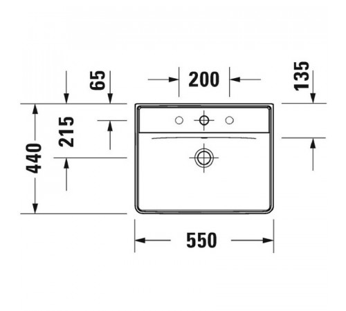 Раковина Duravit D-Neo 55 2366550000 Белая