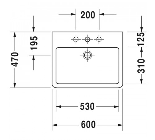 Раковина Duravit Vero 60 0454600000 Белая