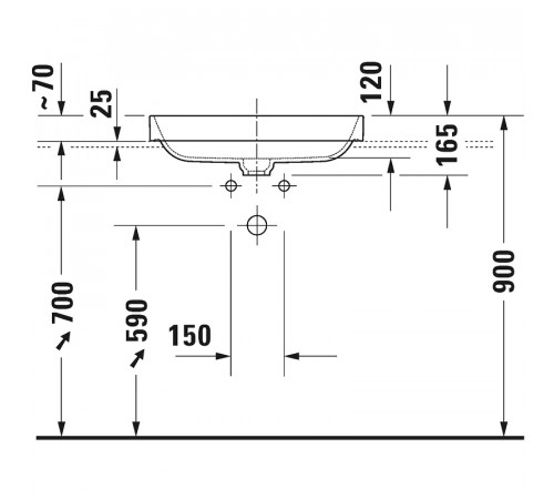 Раковина Duravit Happy D 2 Plus 60 2359601300 Антрацит матовый