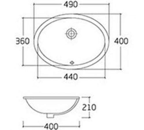 Раковина Bronze de Luxe 50 1707 Белая