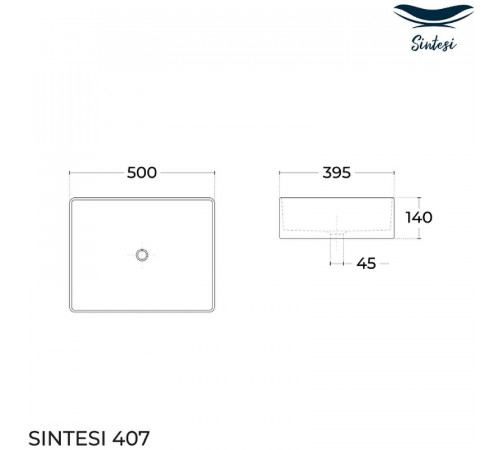 Раковина-чаша Sintesi 50 SIN-LVB-APP-407 Белая