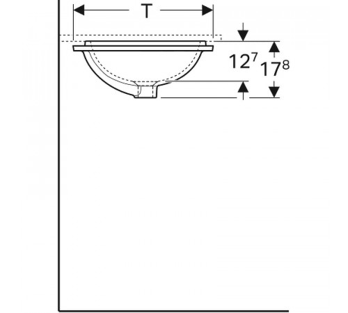 Раковина Geberit VariForm  50 500.764.01.2 Белая