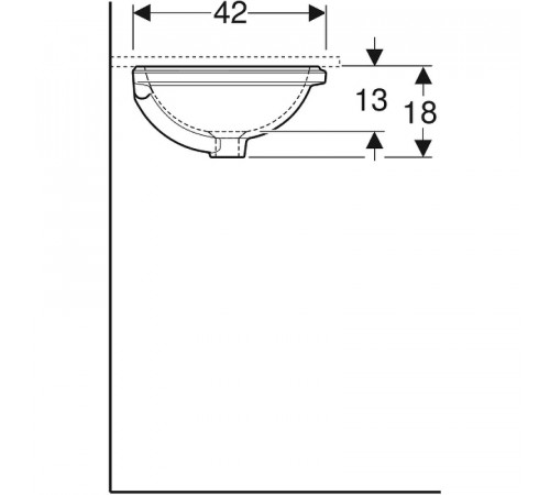 Раковина Geberit VariForm 40 500.744.01.2 Белая