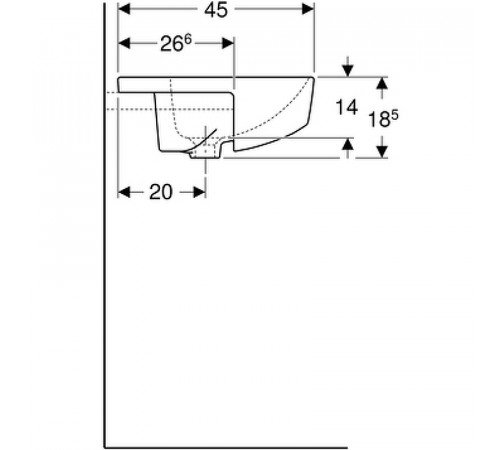 Раковина Geberit VariForm 55 500.681.01.1 Белая