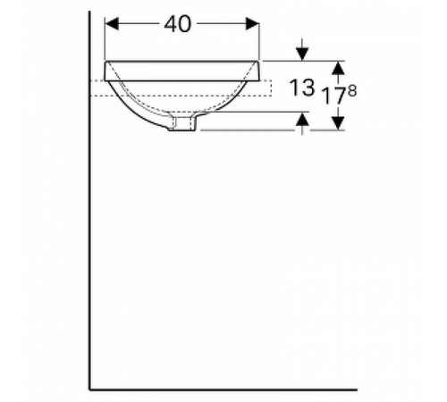 Раковина Geberit VariForm 55 500.716.01.2 Белая