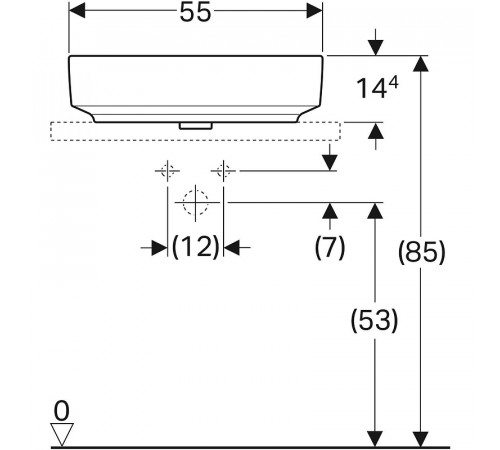 Раковина-чаша Geberit VariForm 55 500.774.01.2 Белая