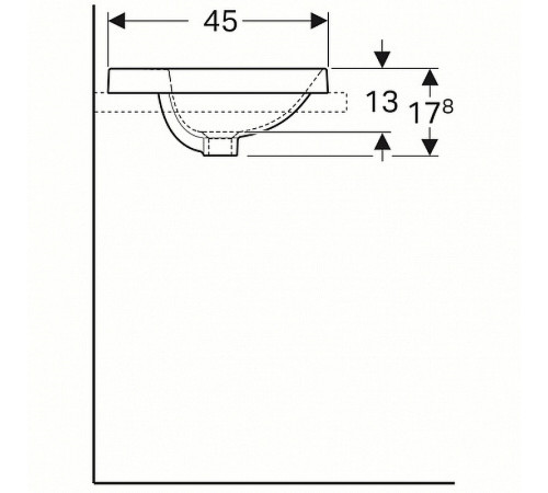 Раковина Geberit VariForm 55 500.720.01.2 Белая