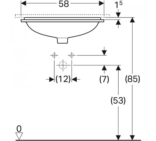 Раковина Geberit VariForm  50 500.764.01.2 Белая