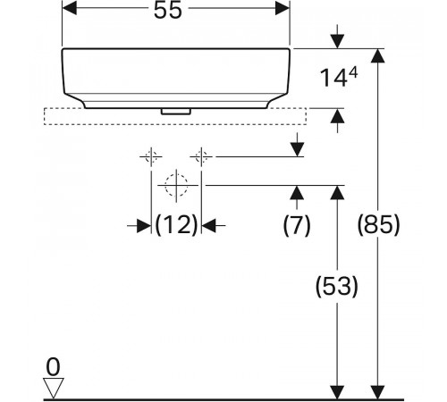 Раковина-чаша Geberit VariForm  55 500.771.01.2 Белая