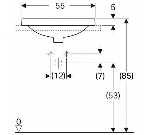 Раковина Geberit VariForm 55 500.720.01.2 Белая