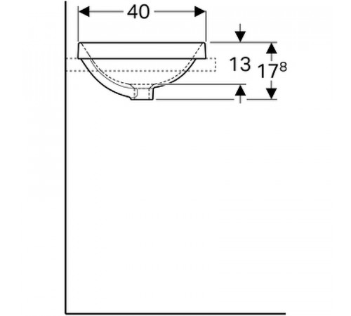 Раковина Geberit VariForm 60 500.728.01.2 Белая